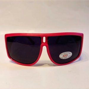 (NWT) Vintage 90's Wrap Around Sun Shield Sport Sunglass (Mat. Red)